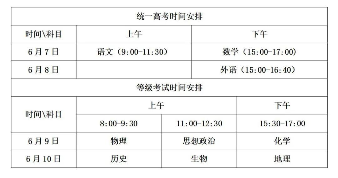 学生最新考试时间安排及注意事项